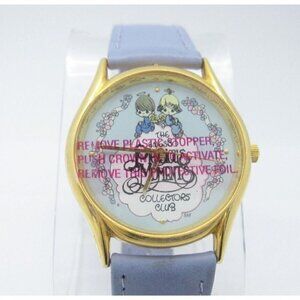 Vtg 1994 New Women's Precious Moment Quartz Analog 35mm Dial Causal Watch (E356)